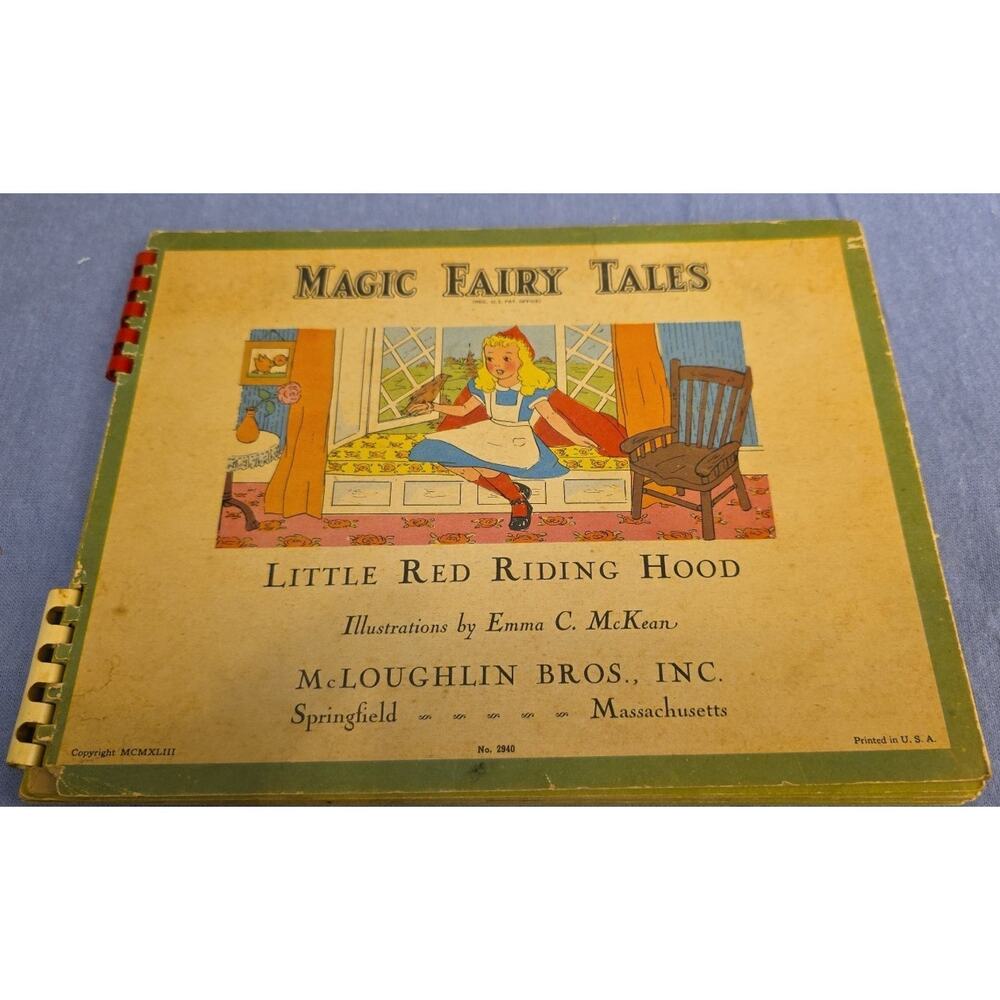 Magic Fairy Tales Book Little Red Riding Hood Vintage Antique Rare Children Book